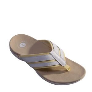 Revitalign Womens Webbed Flip-Flop Pastel Yellow 12 M